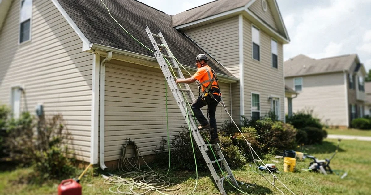 Ladder and height safety before you DIY gutter or roof cleaning